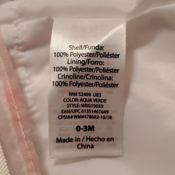 Wonder NationĀ Infant Girls Sheer Pink Floral Dress Size 0-3 Months - Picture 8 of 8